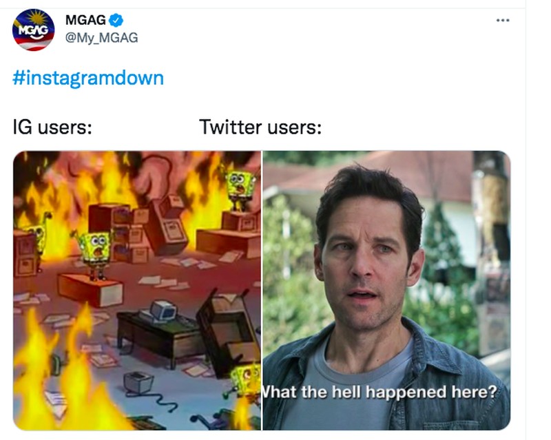 Meme Instagram down