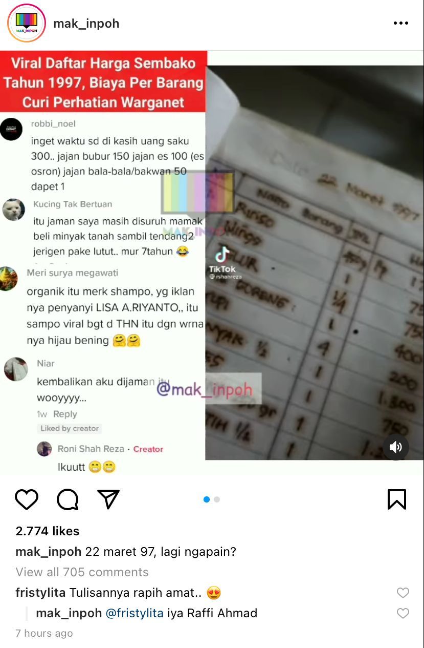 Segini Harga Sembako Tahun 1997, 1/4 Kg Telur Cuma Rp 750!