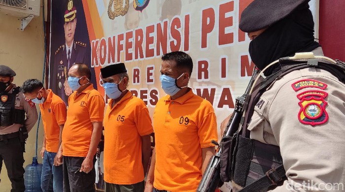 4 Pelaku penganiaya pria hingga tewas di hutan di Gowa, Sulsel. (Hermawan/detikcom)