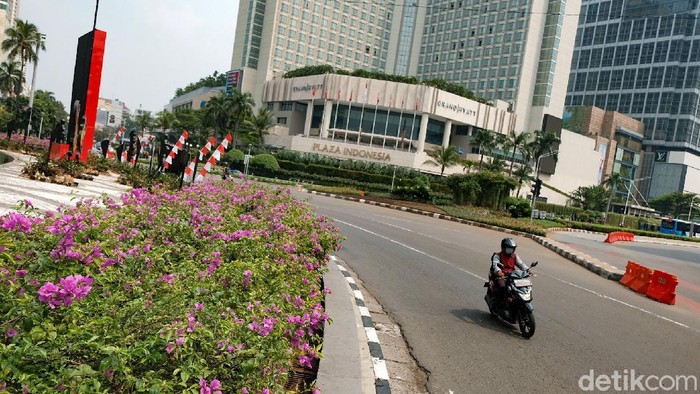 Bunga Bougenville Bermekaran di Jakarta Bunga bougenville bermekaran di jalur hijau DKI Jakarta. Gubernur DKI Jakarta Anies Baswedan turut mem-posting momen tersebut.