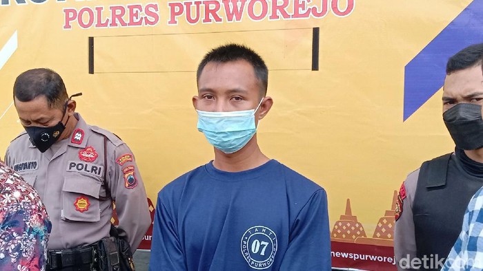 Pelaku begal payudara ditangkap di Purworejo, Jumat (3/9/2021).