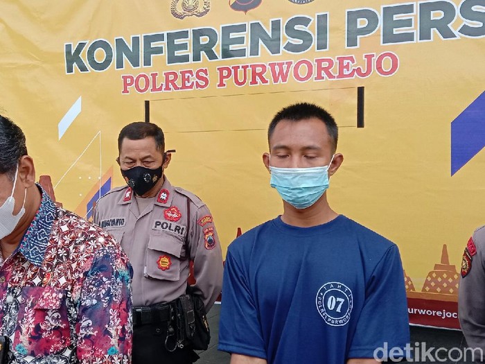 Pelaku begal payudara ditangkap di Purworejo, Jumat (3/9/2021).