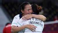 Misi Ratri/Khalimatus menyumbangkan emas untuk Indonesia di Paralimpiade Tokyo 2020 tuntas!. Pertandingan selesai dengan skor 21-12.