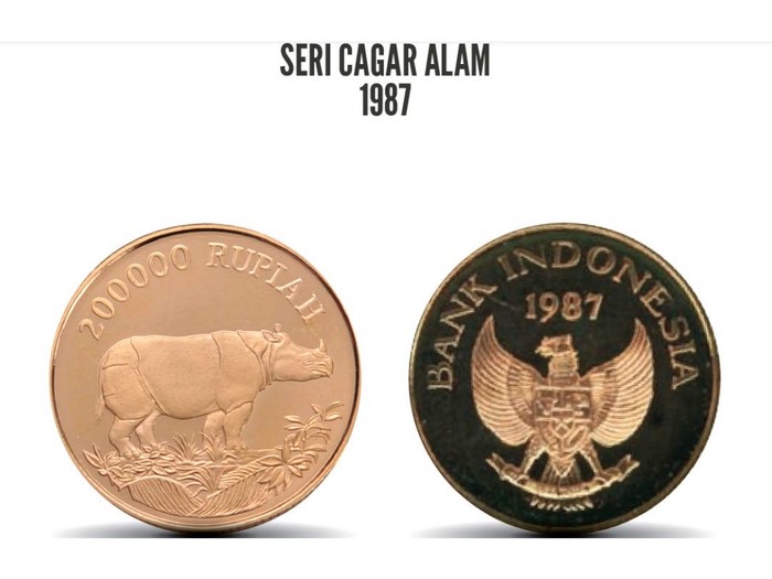 Uang Logam Emas Uang rupiah logam biasanya dibuat dengan bahan kuningan, aluminium sampai perak. Tapi Bank Indonesia juga punya lho uang logam rupiah berbahan emas.