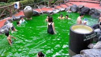 Lalu bagi tamu yang tidak suka minum anggur merah, tidak perlu khawatir. Karena, di tempat ini juga menawarkan kolam air panas green tea. Dok.Dailymail  