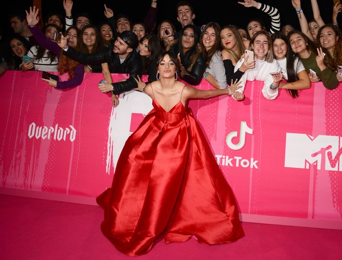 LONDON, ENGLAND - NOVEMBER 12:  Camila Cabello attends the MTV EMAs 2017 held at The SSE Arena, Wembley on November 12, 2017 in London, England.  (Photo by Andreas Rentz/Getty Images for MTV)