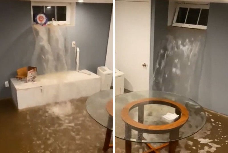 Potret viral banjir New York