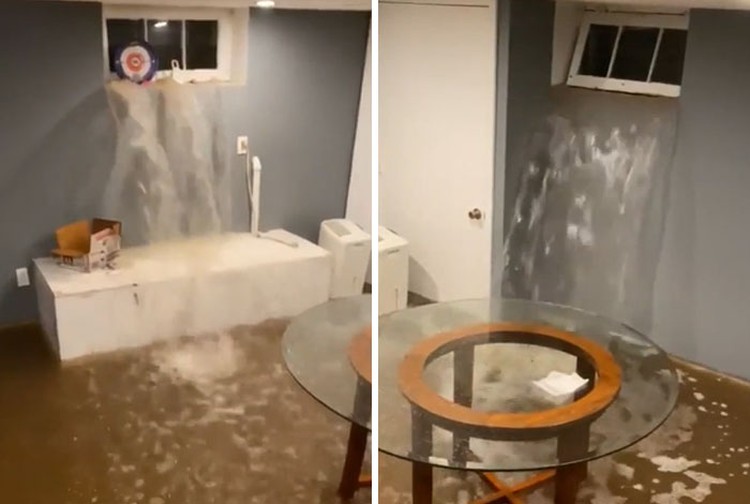 Potret viral banjir New York Potret viral banjir New York
