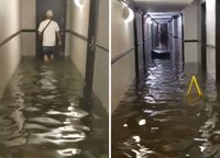 Potret viral banjir New York