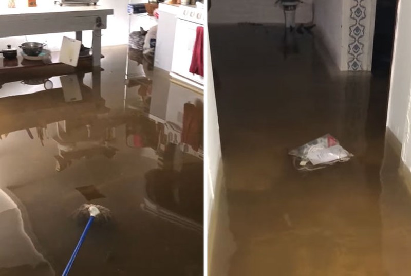 Potret viral banjir New York