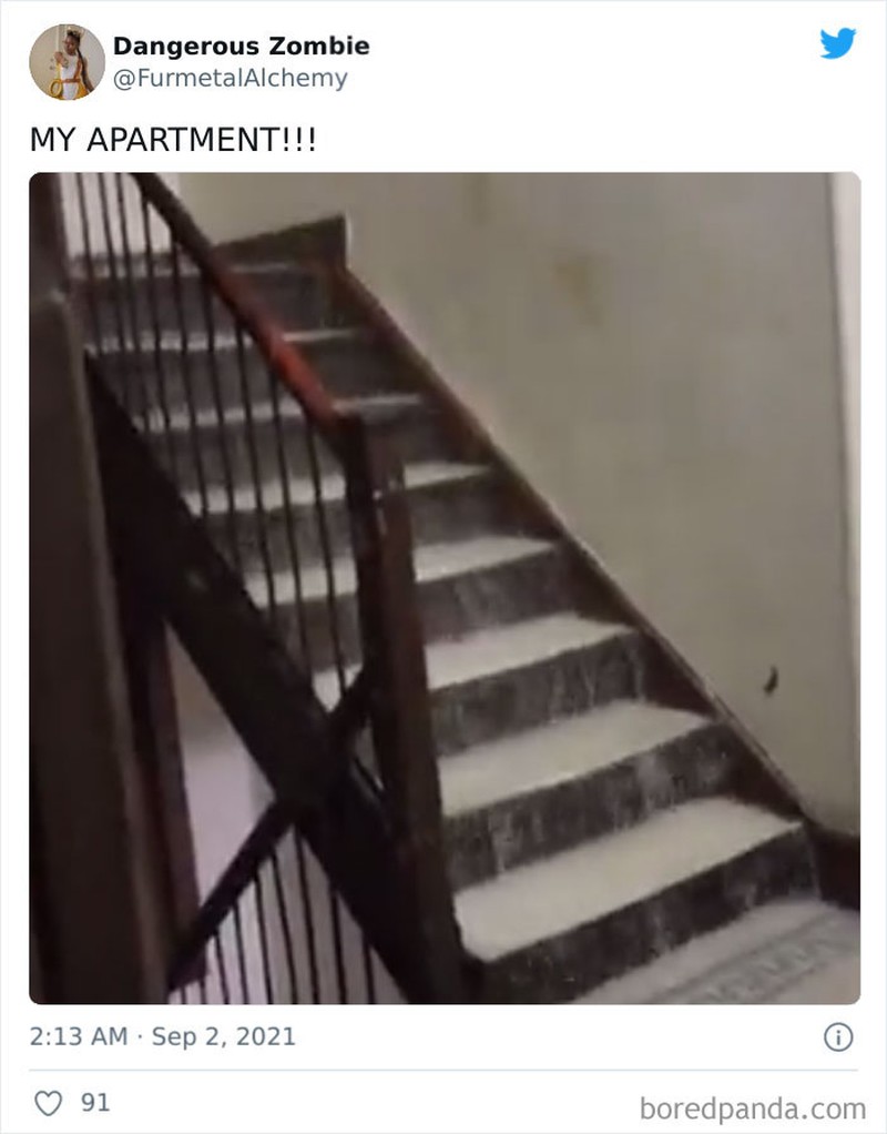 Potret viral banjir New York