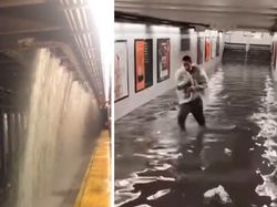 Potret Viral Ganasnya Banjir Bersejarah di Kota New York