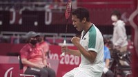 Ekspresi Fredy Setiawan usai meraih kemenangan.