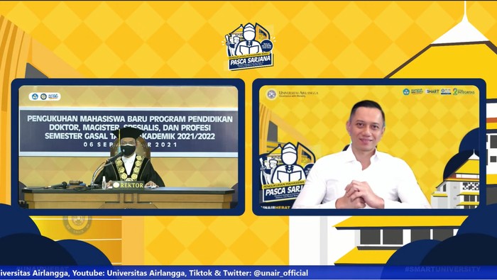 pengukuhan AHY sebagai mahasiswa baru program doktor Unair