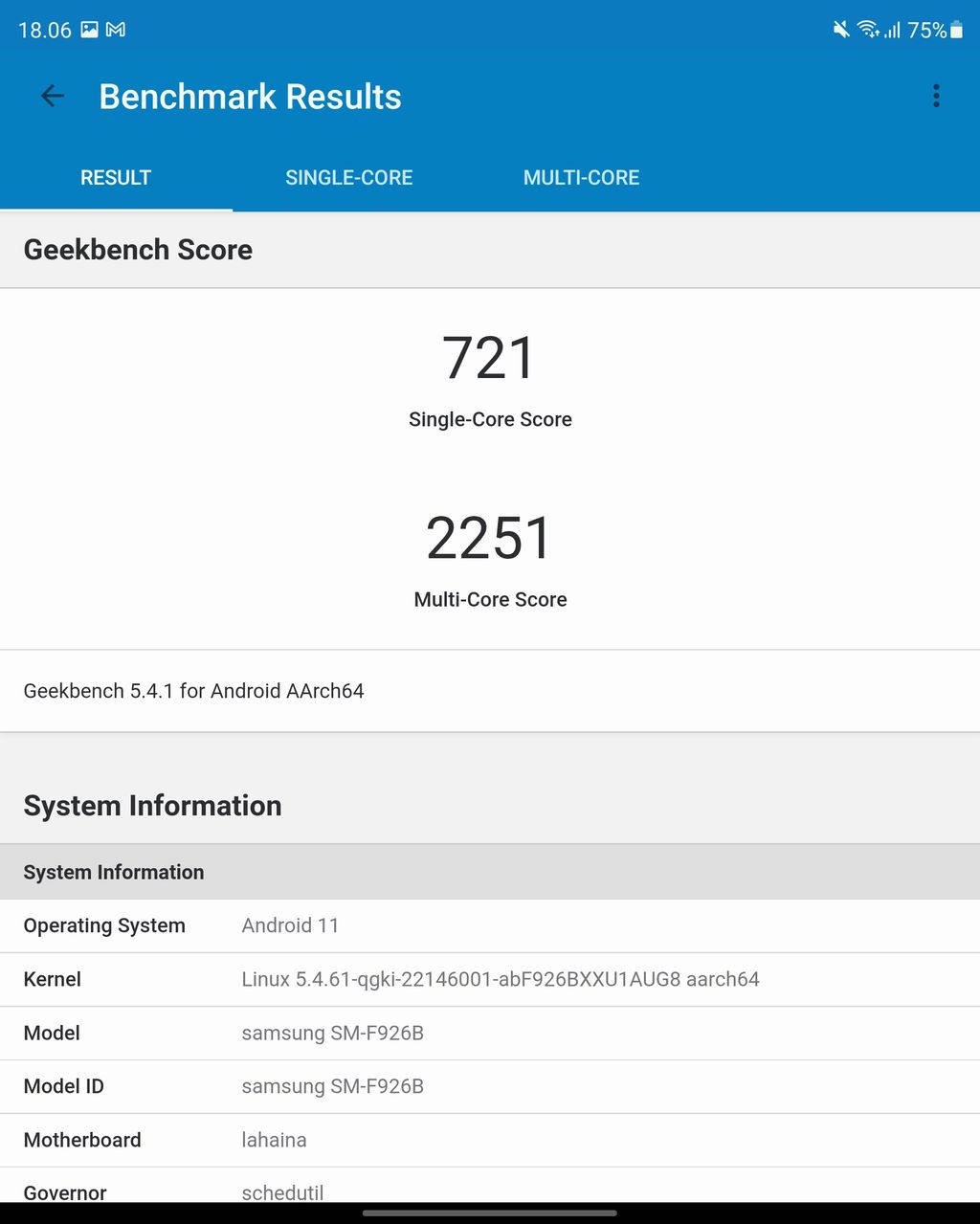 Benchmark Geekbench 5 Benchmark Geekbench 5