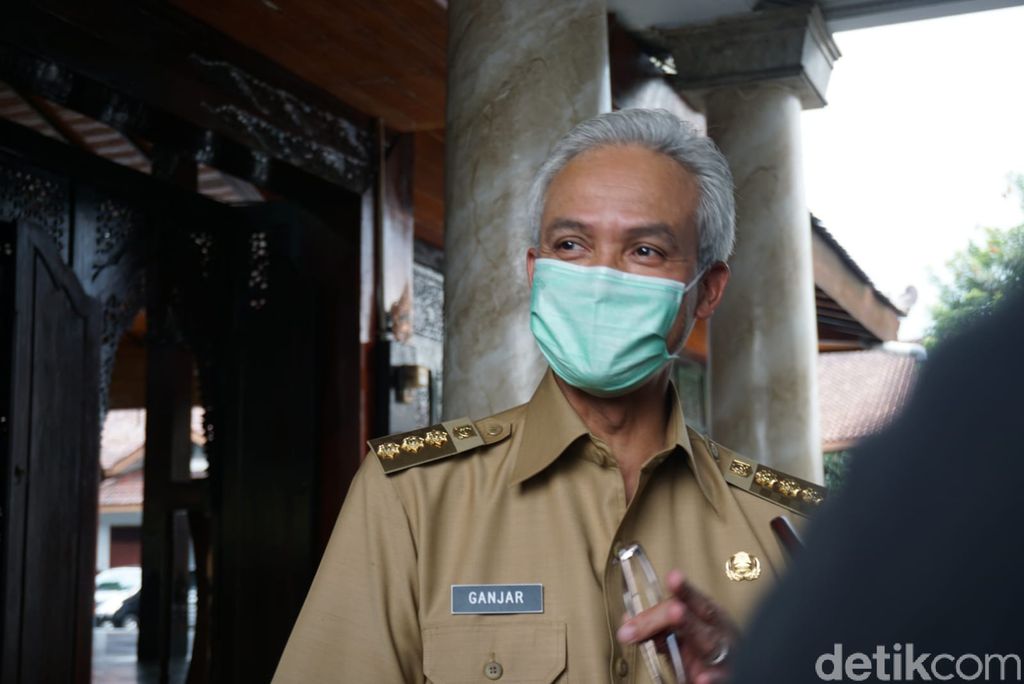 Gubernur Jateng Ganjar Pranowo di Banjarnegara, Senin (6/9/2021).