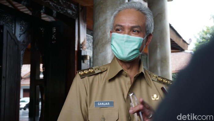 Gubernur Jateng Ganjar Pranowo di Banjarnegara, Senin (6/9/2021).
