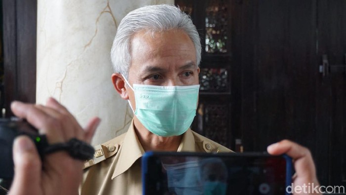 Gubernur Jateng Ganjar Pranowo di Banjarnegara, Senin (6/9/2021).