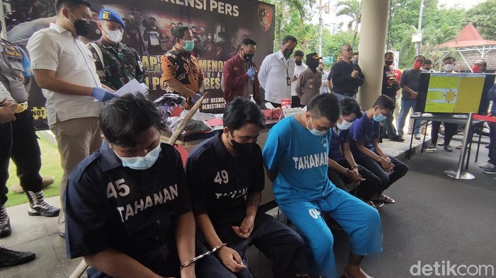 Jumpa pers kasus begal, di Mapolrestabes Semarang, Senin (6/9/2021).