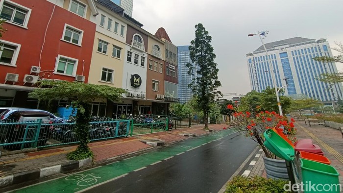 Kawasan Puri Indah Jakarta Barat yang dijadikan lokasi senam.