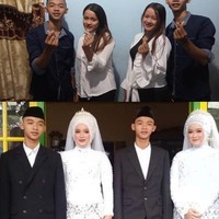 Rina menuturkan ide untuk menikah secara bersamaan sudah menjadi kesepakatan dari kedua belah pihak keluarga. Mereka memilih menikah bersamaan agar tidak mengeluarkan banyak biaya. Pas tahu nikah bareng ya merasa senang bahagia terharu. Bisa menikah barengan sama kembaran saya dan pasangan masing-masing yang sama kembar juga, kata Rina saat dihubungi oleh Wolipop, Jumat (3/8/2021). Foto: Dok. Instagram @rina_nurhayati18.