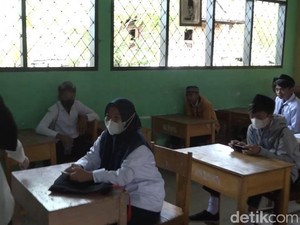Hari Pertama PTM di Polman, Sejumlah Murid Tak Bermasker di Kelas