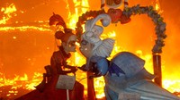 Biasanya monumen-monumen tersebut dibuat dari bahan-bahan yang mudah terbakar seperti kardus, kayu, kertas, maupun kain. 