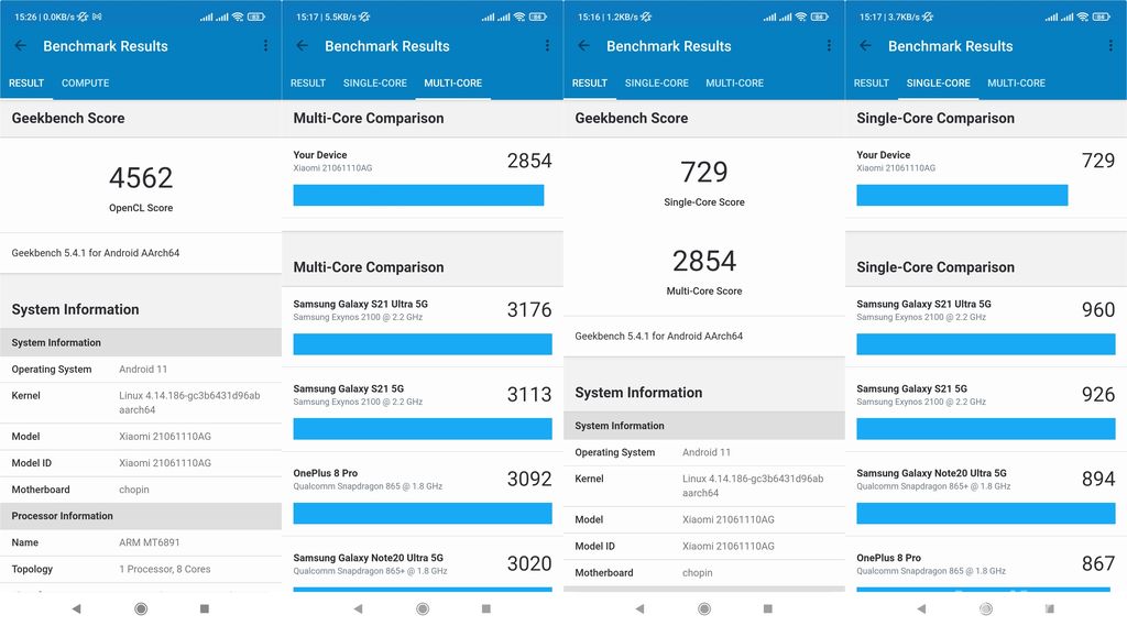 Benchmark Poco X3 GT Benchmark Poco X3 GT