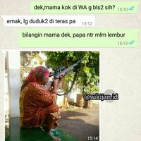 Bapaknya aja sampai takut dan nggak berani ngelawan kalau istrinya kayak gini. Masa kamu masih berani melawan emak? Foto: Instagram