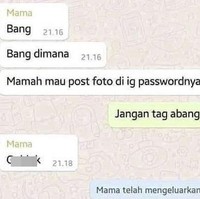 Harus siap nyali memang kalau mau ngelawan emak. Kayak yang satu ini, berani macem-macem sama emak, apalagi ngatain alay, auto dikeluarin dari grup keluarga langsung deh.. Foto: Instagram
