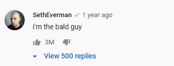 Komentar yang paling banyak disukai di YouTube mencapai 3 juta likes.