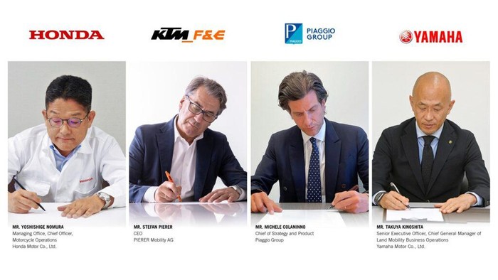 Honda, KTM, Piaggio Group, dan Yamaha sepakat bikin konsorsium baterai