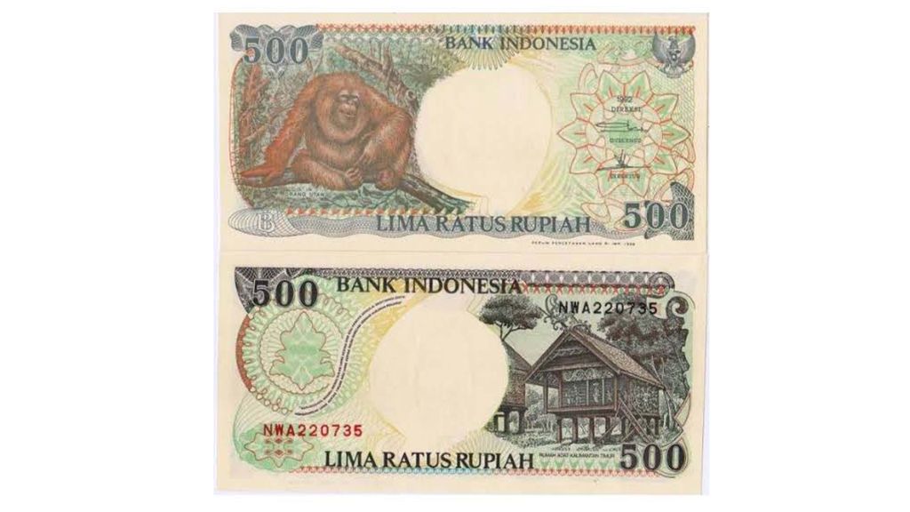 Ilustrasi uang lima ratus rupiah.