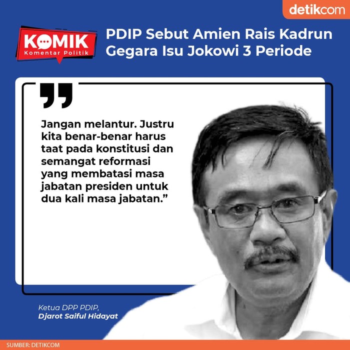 PDIP Sebut Amien Rais Kadrun Gegara Isu Jokowi 3 Periode (Tim Infografis detikcom)