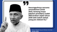 Mulanya, Ketua Majelis Syuro Partai Ummat Amien Rais yakin bahwa amandemen UUD 1945 soal masa jabatan Presiden sudah lama dibicarakan tokoh-tokoh pro Jokowi.  