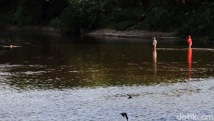 Petugas Cek Air Kali Samin yang Cemari Bengawan Solo Sungai Bengawan Solo tercemar industri rumah tangga ciu. Pencemaran terjadi dari hulu yakni tempuran kali Samin.