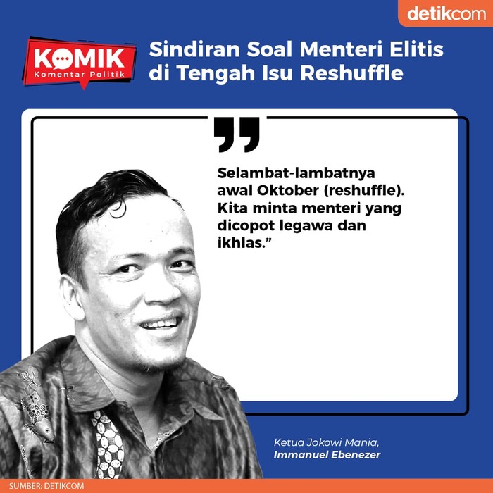 Sindiran Soal Menteri Elitis di Tengah Isu Reshuffle (Tim Infografis) Sindiran Soal Menteri Elitis di Tengah Isu Reshuffle (Tim Infografis)