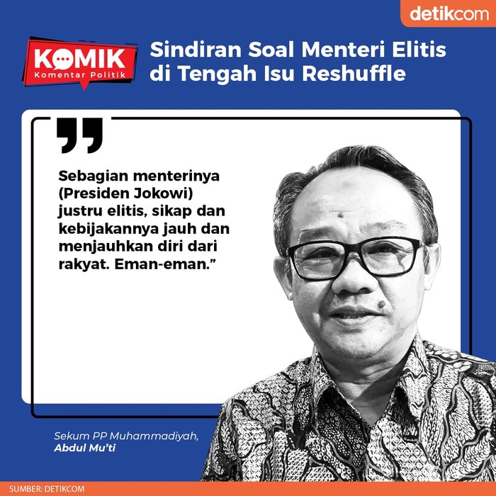 Sindiran Soal Menteri Elitis di Tengah Isu Reshuffle (Tim Infografis)