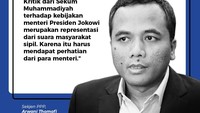 Sementara itu, Sekjen PPP, Arwani Thomafi melihat kritik Muti datang dari masyarakat sipil. Maka dari itu, dia menilai hal ini mesti menjadi perhatian.