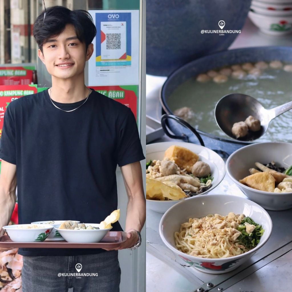 Viral penjual bakso di Bandung mirip artis Korea.
