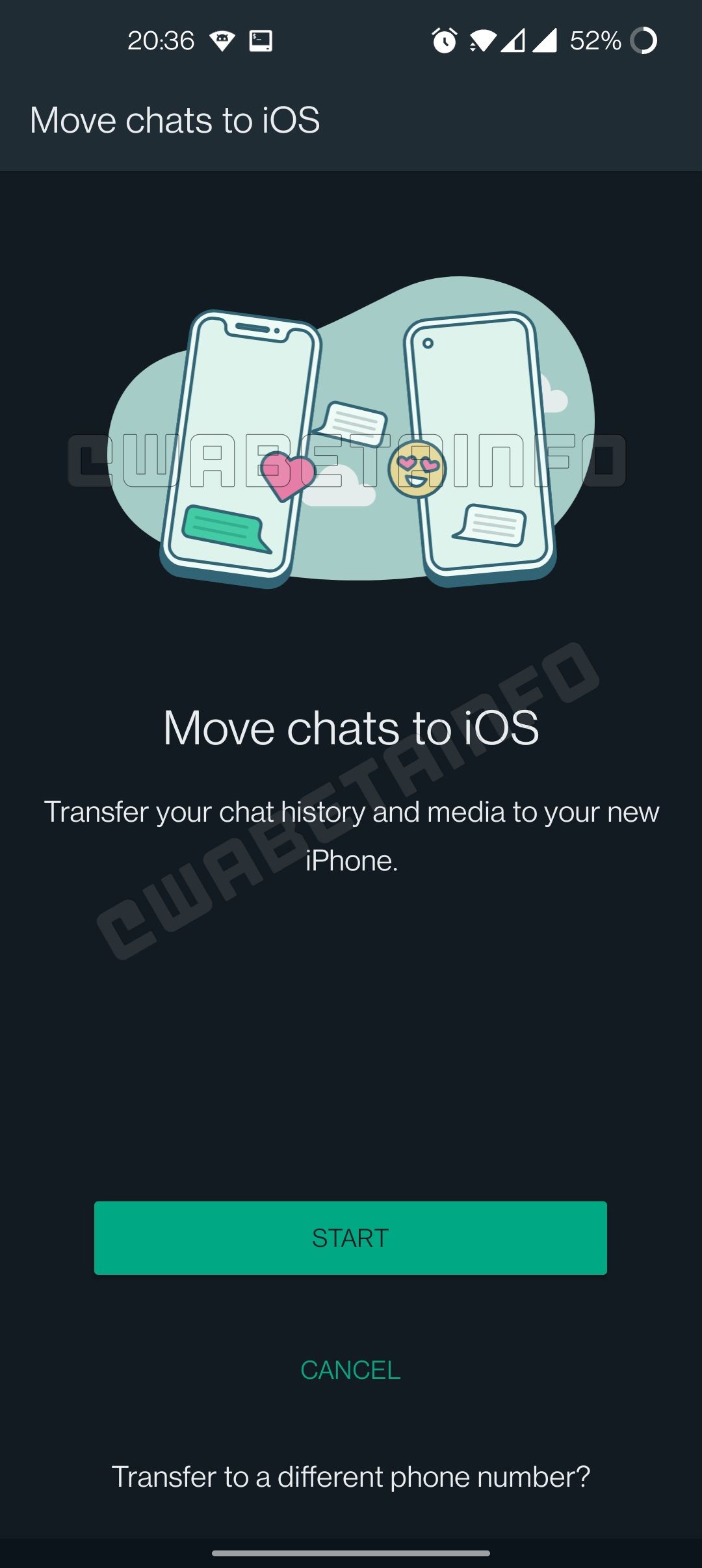 Fitur transfer chat WhatsApp dari Android ke iPhone