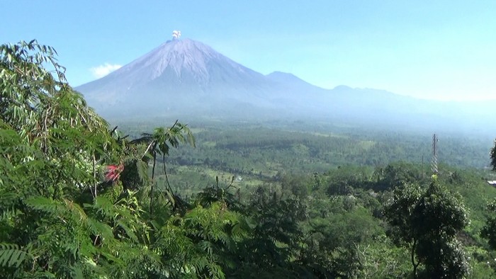 Gunung Semeru di Lumajang, kembali mengelurkan guguran lava pijar 2 KM
