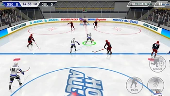 Udah pernah main hockey? Cobain deh game Hockey All Stars berikut. Seru, berselancar sambil menggiring bola. Foto: (Google Play Store).