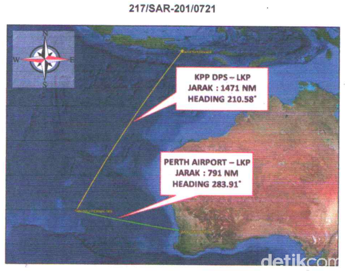 Kapal Motor (KM) Bali Permai-169 hilang kontak di Samudera Hindia sejak 2 bulan lalu. Pencarian melibatkan SAR Australia. (dok Basarnas Bali)
