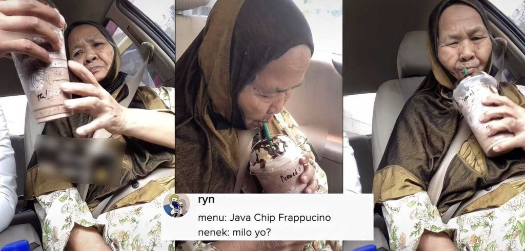 Pertama Kali Cicip Minuman Starbucks, Begini Komentar Kocak Seorang Nenek