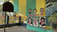 Tampak lapangan dan ring basket terlihat rusak dan tidak terawat.