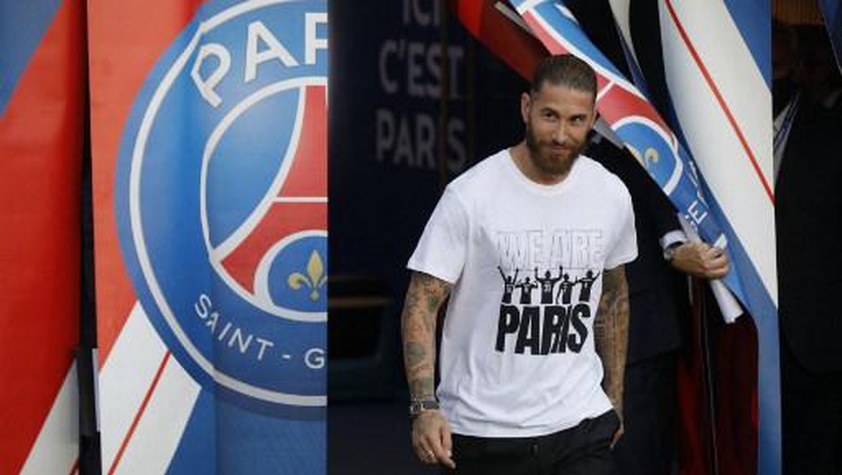Ramos masiih belum fit 100 persen.Foto: AFP/GEOFFROY VAN DER HASSELT