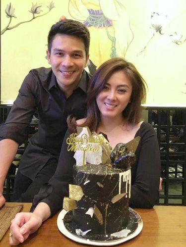Momen ulang tahun Dhena Devanka rayakan dengan Jonathan Frizzy