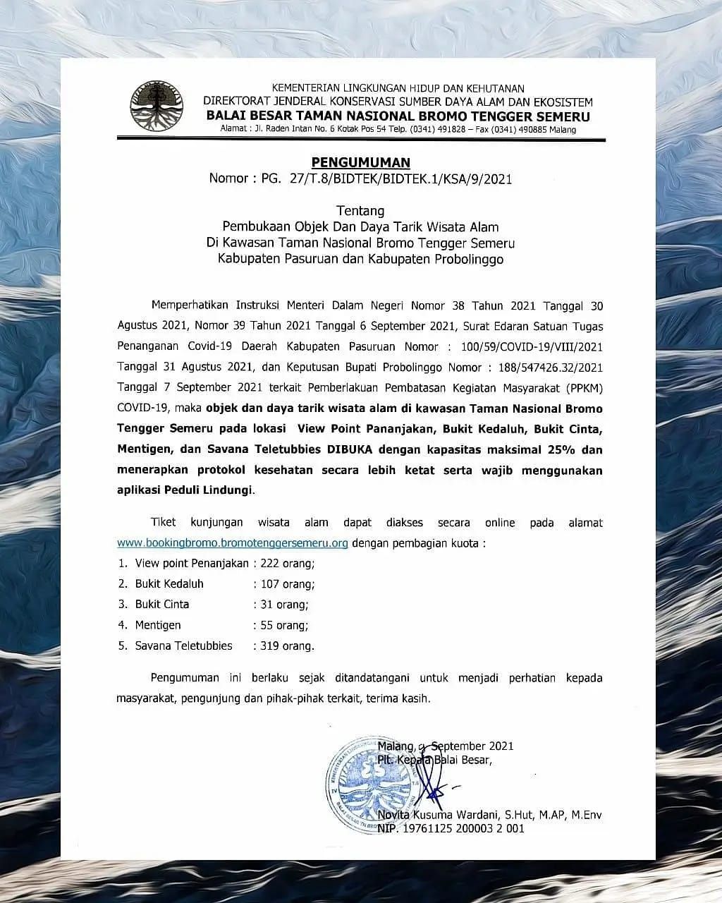 Gunung Bromo kembali dibuka