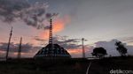 Lembayung Senja di Masjid Apung Al-Jabbar Bandung